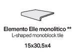 I QUARZI  ANTRACITE 150x305x4 ELEMETO ELLE MONOLITICO R11